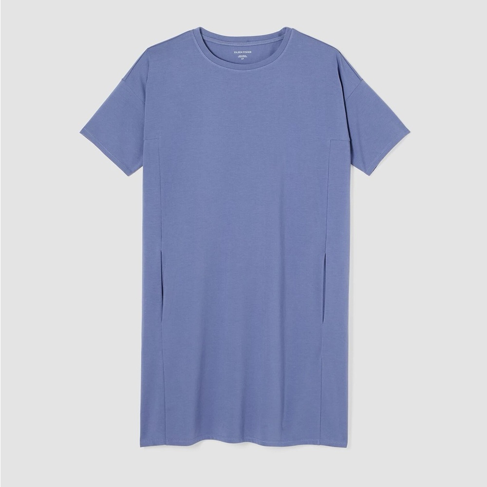 Eileen Fisher Traceable Cotton Jersey Dress - Picture 3 of 13